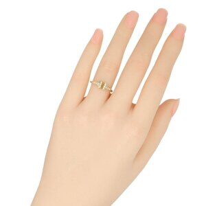 TIFFANY&Co. T wire Ring K18 yellow gold/diamond #4.9(US Size) 2.38g Women